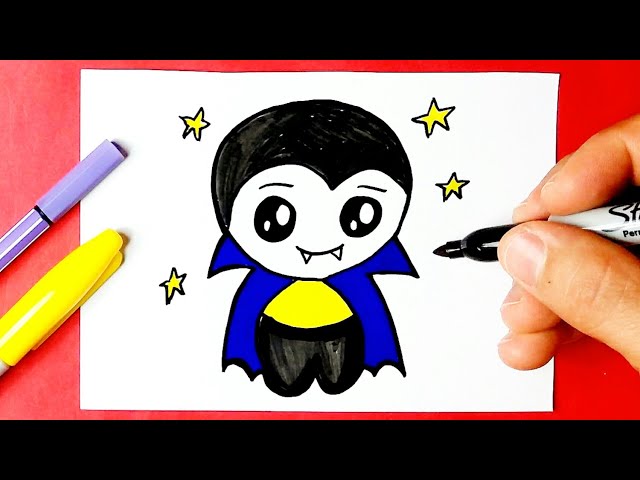 Vampira: 7 Desenhos Assustadores para Colorir