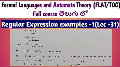regular Expression examples in automata theory | regular Expression solved examples