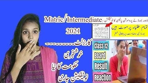 Matric/Intermediate Result 2021,Lahore and some other boards