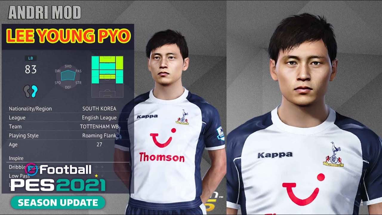 PES 2021 - FREE DOWNLOAD FACE LEE YOUNG PYO - YouTube