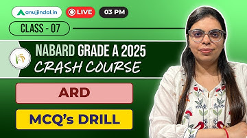 NABARD Grade A 2025: ARD Practice Questions | Day 7 | Agriculture & Rural Development | Anuj Jindal