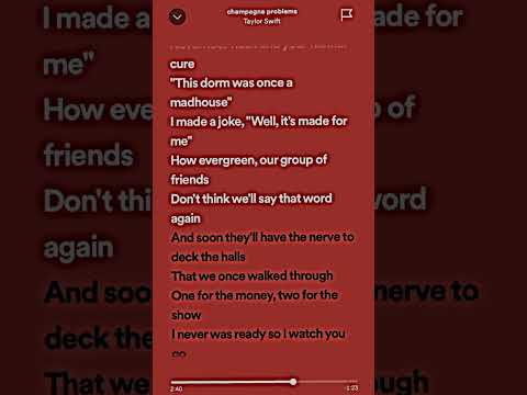 Taylor Swift Champagne Problems Lyrics