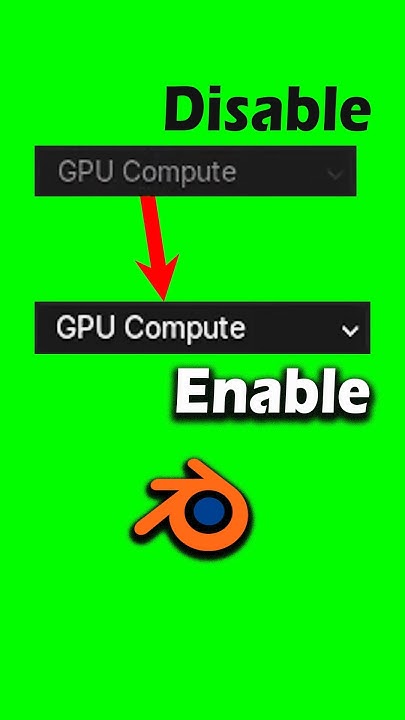 Enable GPU in blender / blender tutorial - YouTube
