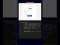Simple Login Page in HTML, CSS &amp; JavaScript #shorts #coding