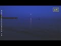 【波音】江の島 西浦漁港（神奈川県）満月の夜の静かなさざ波でリラックス｜自然音・環境音・4K