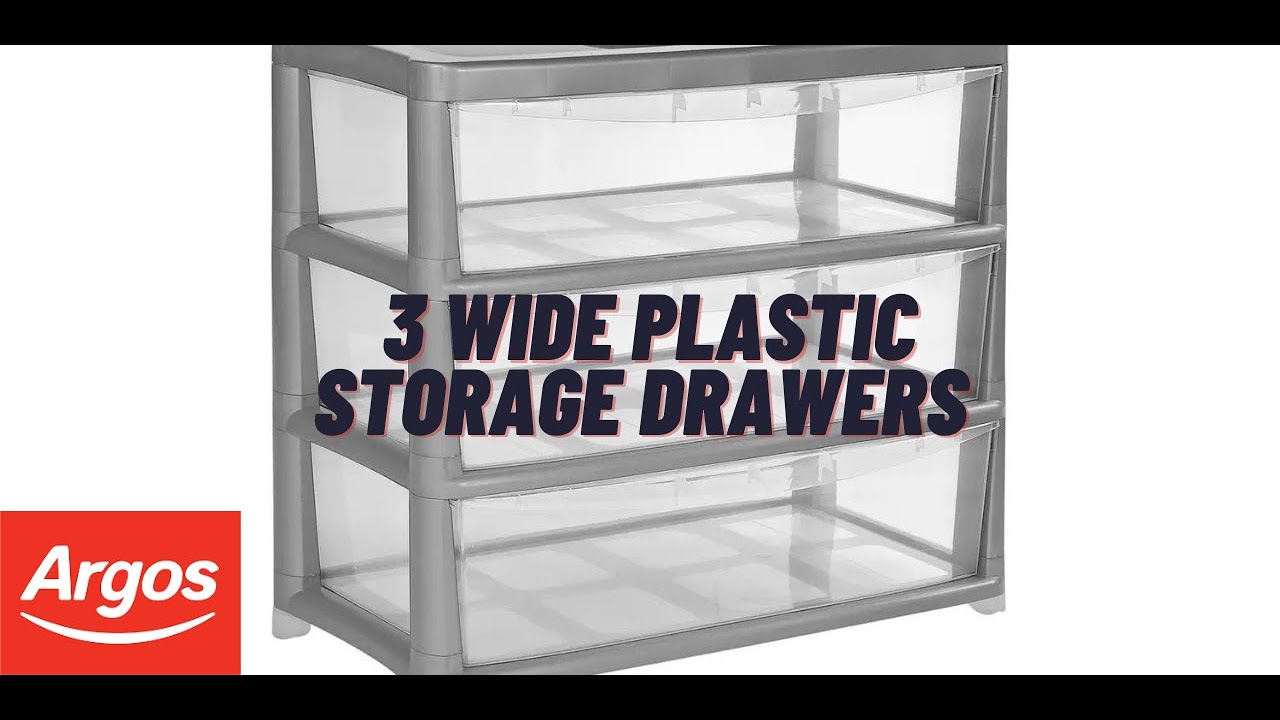 Argos I 3 Wide Plastic Storage Drawers Review/Assembly YouTube