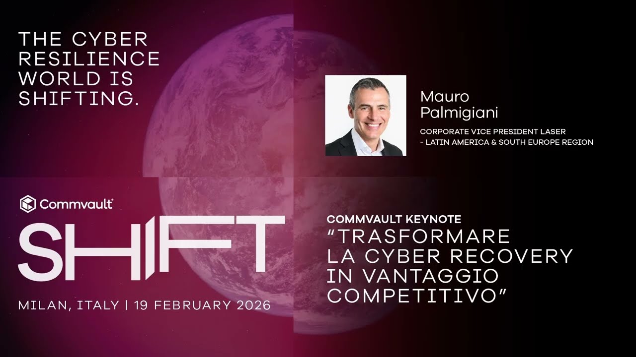 SHIFT Milano Keynote: Trasformare la Cyber Recovery in Vantaggio Competitivo | Mauro Palmigiani