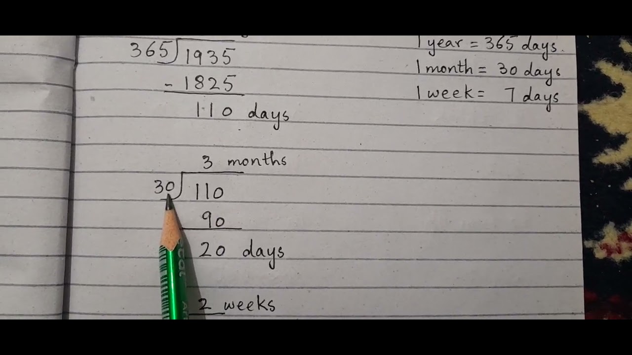 How To Convert Days Into Years Months And Weeks YouTube how-to-convert-days-into-years-months-and-weeks-youtube