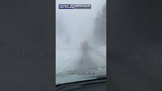WATCH: Driver navigates white-out conditions near Lake Tahoe