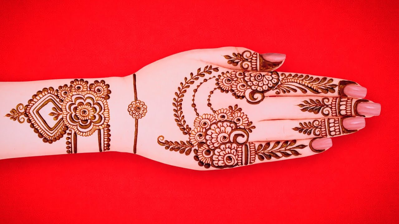 Very beautiful stylish mehndi design for back hand | Easy mehandi design | mehndi ka design #henna 