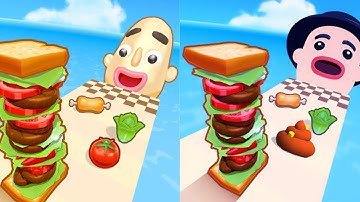 Sandwich runner game android gameplay walkthrough #sandwichrunner #gaming