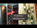 Cute & Simple HALLWAY MAKEOVER \\ DIY Plant Wall