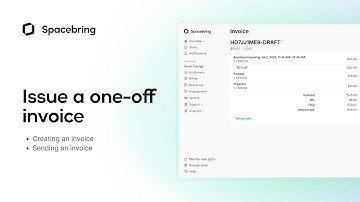 Issue a one-off invoice | Spacebring platform for shared & coworking spaces