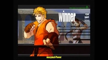 The King of Fighters XI (PS2) - Arcade Play - Team " Art of Fighting (Ryo, Yuri, King) ".