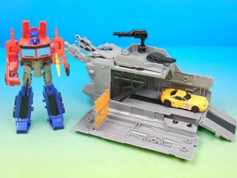 TRANSFORMERS CYBERVERSE OPTIMUS PRIME w BATTLE BASE TRAILER VIDEO REVIEW