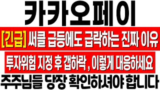 [카카오페이 주가 전망] 써클 급등에도 급락한 진짜 이유! 투자위험 지정 후 5일선 이탈! 긴급 대응 전략! 카카오페이 스테이블코인! 카카오페이 주식 분석! 카카오페이 목표가