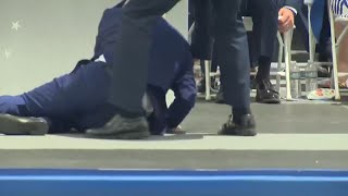 Biden falls at Air Force Academy graduation in Colorado Springs