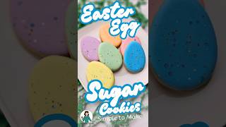 Splatter Painting on Easter Egg Sugar Cookies