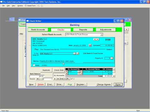 ProGold i2 - Topic 13 - Establishing Escrow Checkbook Balance