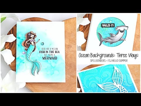 Ocean Backgrounds: Three Ways | The Card Grotto