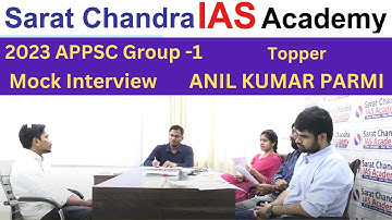 APPSC Group -1 Ranker Anil Kumar Mock Interview with Sarat sir
