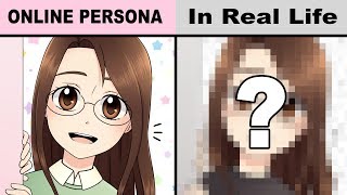 How am I Different Online VS In Real Life? | Drawing My Online Persona and Me in Real Life!