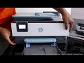 HP OFFICEJET 8015 PRINTER LOADING PAPER TRAY , PRINT & COMPLETE ALIGNMENT HEAD