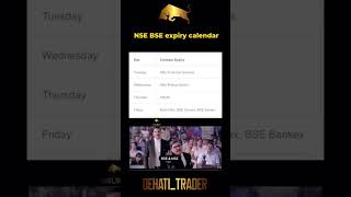 NSE BSE expiry calendar stockmarket motivation tradingmethods trading tradingstrategies stock