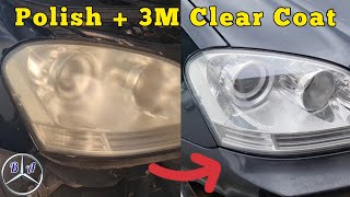 Headlights Restoration, Polish & 3M Clear Coat, Mercedes ML W164 by Benz Addiction  737 views 1 month ago 6 minutes, 56 seconds