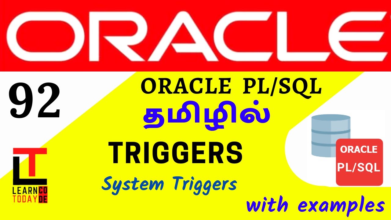 System Triggers in PLSQL | Oracle PLSQL tutorial in TAMIL ...