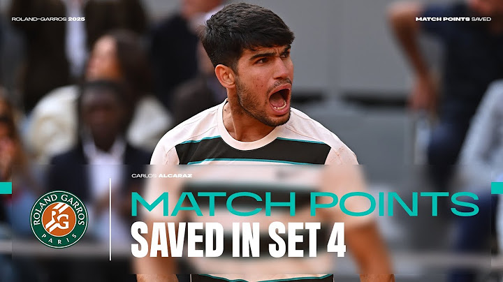 Alcaraz match points saved in the 4th set | Roland-Garros 2025