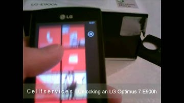 How to Unlock a LG Optimus 7 E900 with unlock Code - T-mobile Telus Orange Vodafone