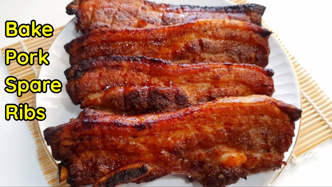 Bake Pork Spare Ribs Filipino Style shorts YouTube