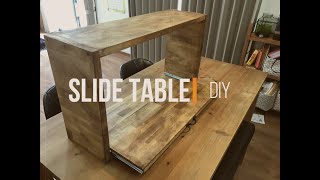 【diy】スライドテーブルを自作！炊飯器やプリンターを置く！アンティークメディウムを使いました。Slide table　diy