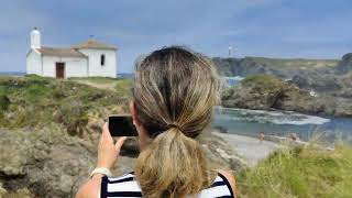 Playas de Meirás y Faro en Valdoviño. Turismo Galicia 4k.