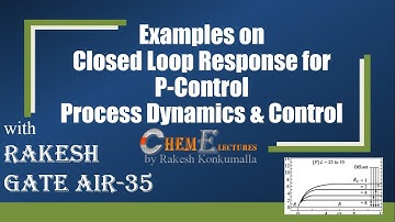 Examples on Closed Loop Response for P-Control(Proportional)|Process Dynamics & Control|Rakesh AIR35