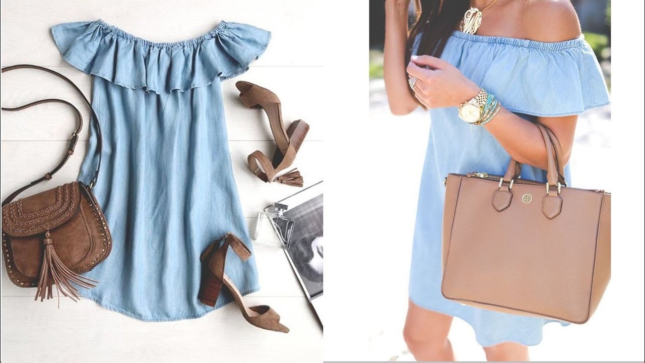 vestido jeans curto ciganinha