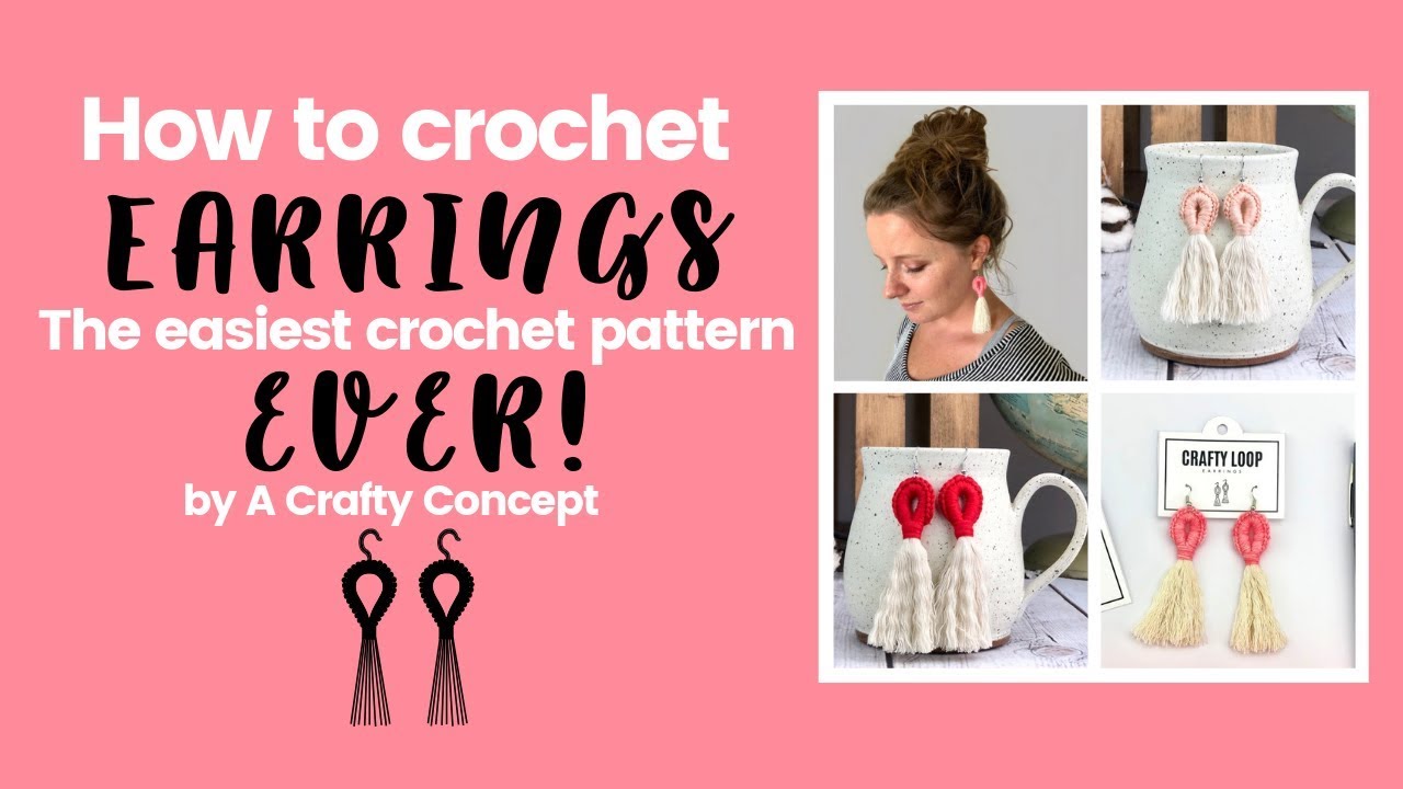 Free Crochet Earring Pattern | The Easiest Crochet Earrings You'll Ever