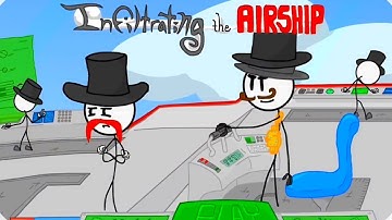 Stickman Infiltrating the Airship All Wins and Fails Full Walkthrough Android iOS Gameplay HD