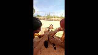 Reflexology Project Episode 37 Preview Four-Handed Foot Tickling Sand Feet Tickling In Public