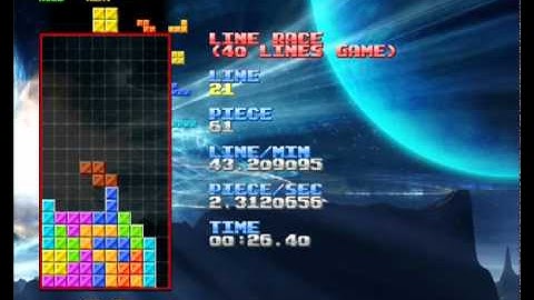 Tetris 40 Line Clear Mode 44.73