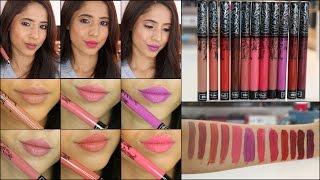 Kat Von D Liquid Lipsticks Lip Swatches on NC42/Indian/Pakistani/tan/Brown Skin | Collab