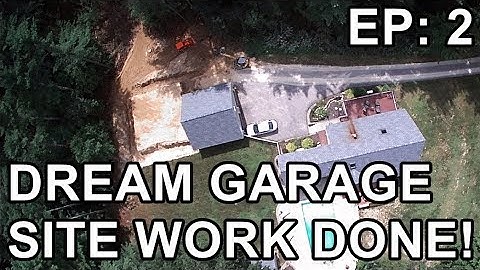 Part 2: Dream Garage Build - Site Prep Complete! Digging Trenches For Foundation