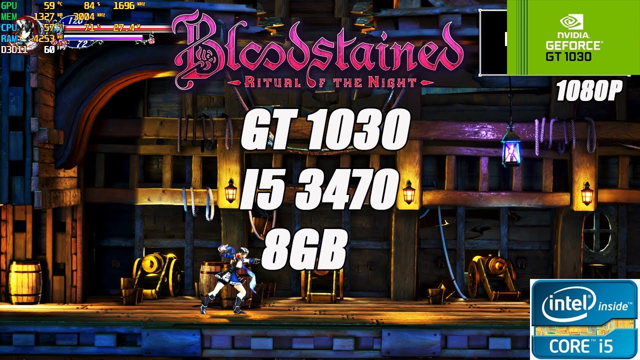 【新品】Bloodstained Ritual of the Night BLOODSTAINED RITUAL OF THE NIGHT GT 1030 I5 3470 8GB RAM - YouTube
