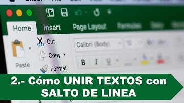 2.- Cómo UNIR TEXTOS con SALTO DE LINEA (FUNCIÓN CARACTER)| UNIR TEXTIOS como un EXPERTO en EXCEL