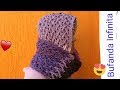 bufanda a crochet punto cruzado en 3d / Knitting scarf infinity crochet