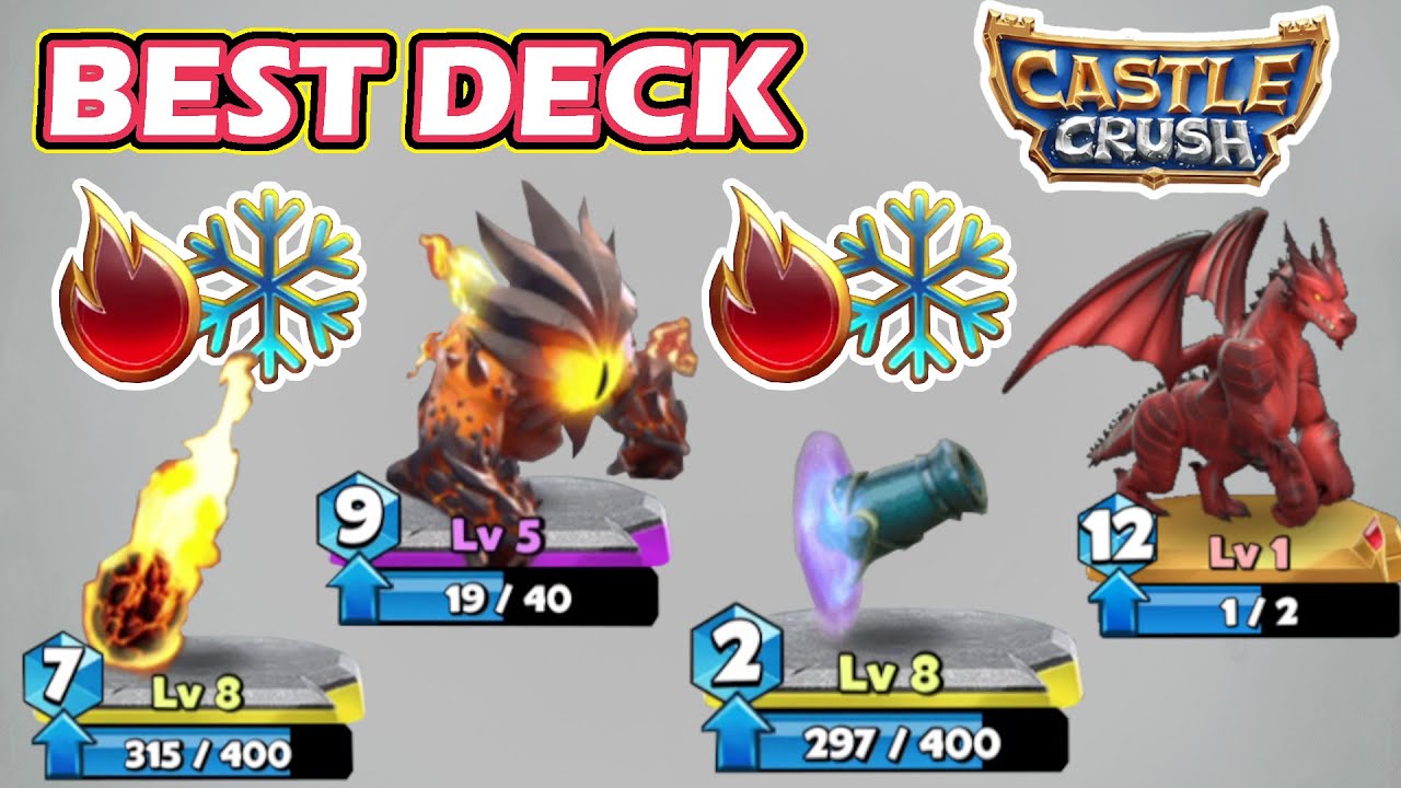 Castle Crush : Best Deck Strategy -😂  🚀 Fire And Ice Mode Battels  - 🔥 GamePlay Lvl 10 🔥 RGame 👍