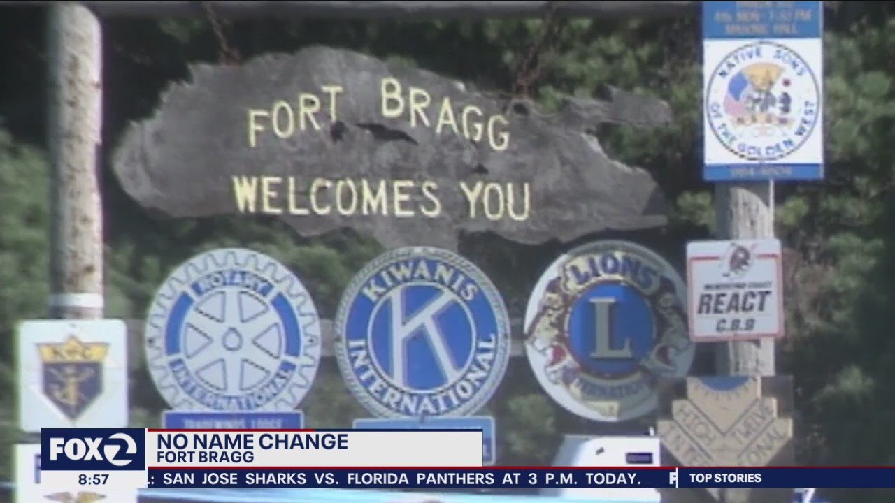 Fort Bragg won't ditch name despite controversy