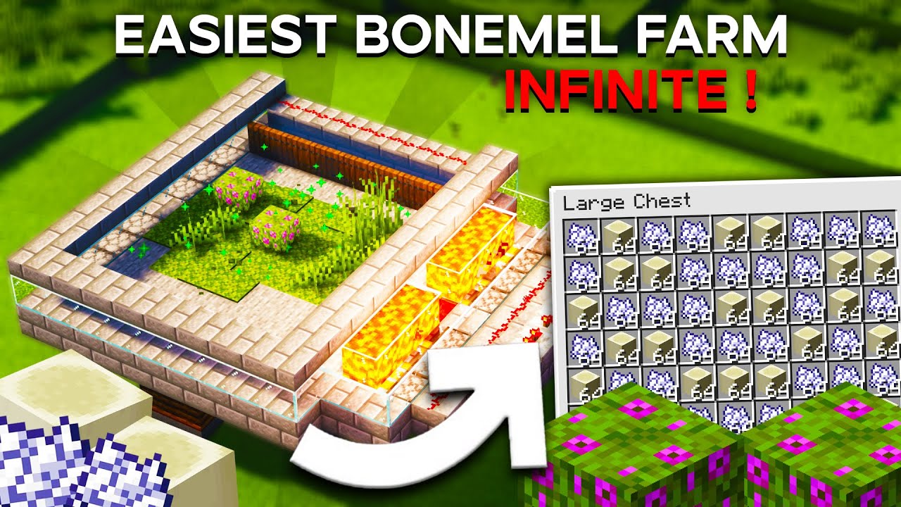 Minecraft Easiest Moss Block Bonemeal Farm 1.19 500+ PER HOUR ! YouTube