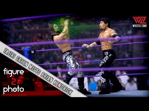 Figure 2 Photo: Tajiri Green Mists Brian Kendrick on WWE 205 Live!